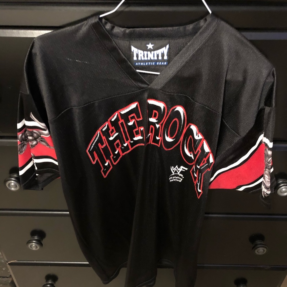 RARE VINTAGE THE ROCK MESH JERSEY L/XL
